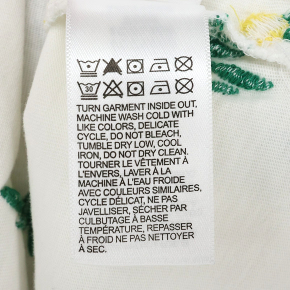 Lucky Brand Top Womens Large White Cotton Embroidered Lemons T-shirt Novelty - Picture 14 of 15